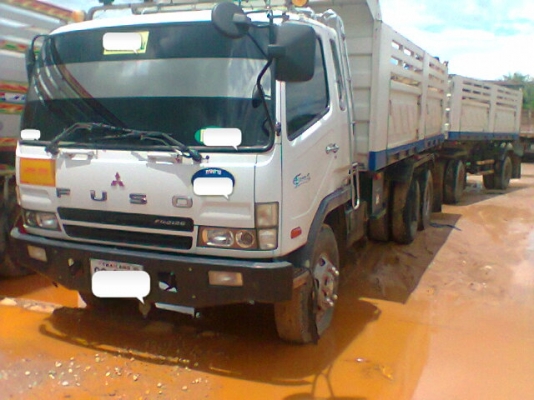 ขายรถ 18 ล้อพ่วงแม่-ลูกดัมพ์ MITSUBISHI M6 260 แรงม้าปี 2551 ลูก 2 คานกระบะสามมิตรลอนเฉียงคอกเสมอหัว ราคา 2150000