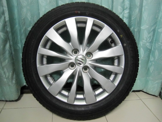 ขายล้อแม็ก Suzuki Swift ตัวท๊อปขอบ 16 พร้อมยางป้ายแดงปี 13 สามารถนำไปใส่ Toyota ได้