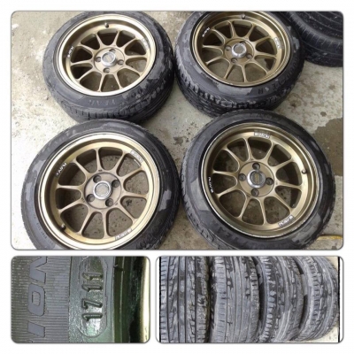 ขายแม็กมือ2 RF1 (K-Speed)ขอบ15 กว้าง 8 4รู100+ยางปี11 ราคา 12,500 บาทถูก