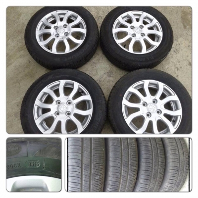 ขายล้อแม็กซ์เดิม14 Honda Brio Amaze +ยางปี13 ราคา 5,900 บ.ถูก