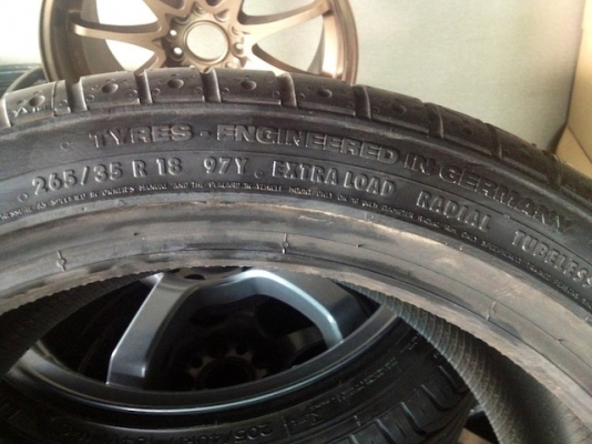 ขายยางใหม่ Continental Germany ปี13 245/40/18 และ 265/35/18 เส้นละ 4,500