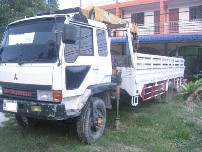 ขาย Mitsu FK 453 195 แรง ติดเครน  Tadano 3 t 4 ท่อน กระบะยาว 6.5 m โทร 088-4501277