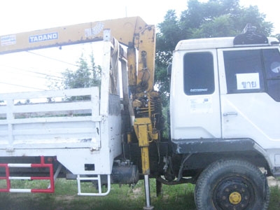 ขาย Mitsu FK 453 195 แรง ติดเครน  Tadano 3 t 4 ท่อน กระบะยาว 6.5 m โทร 088-4501277