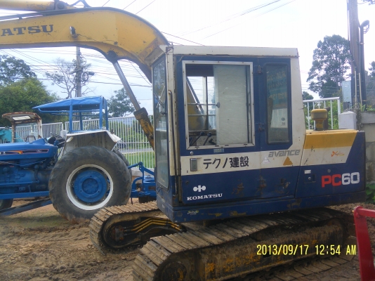 รถแม็คโครโคมัสสุPC60-3เก่านอกพร้อมใช้ราคา370000สนใจโทร0816426706