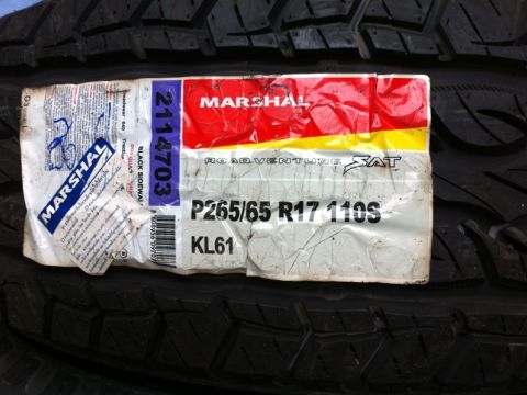 ขายยาง265/65-17 mashal kl61 ปี11ราคาถูกๆ