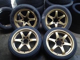 ขายล้อTE37 SL ขอบ18 กว้าง8 6รู สีทองพร้อมยาง ถูกๆ