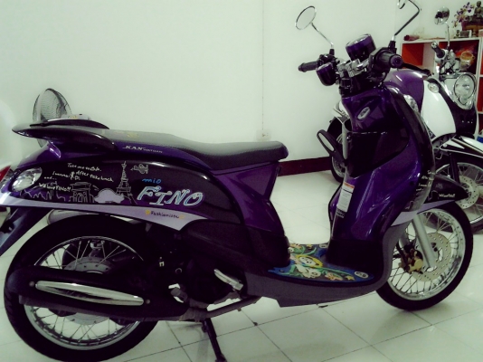 Yamaha fino ปี55 สีม่วง-ดำ สภาพสวยมาก Yamaha fino ปี55 สีม่วง-ดำ สภาพสวยมาก