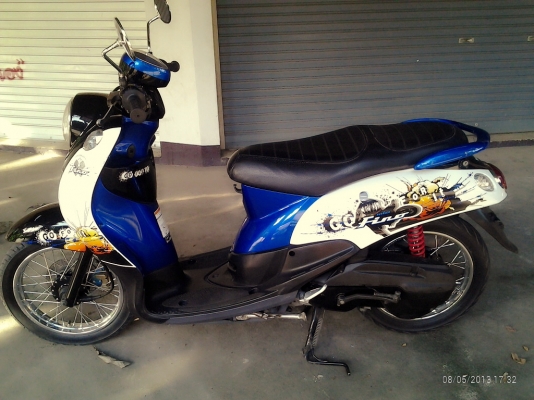 Yamaha fino ปี53 สีน้ำเงิน-ขาว-ดำ สภาพดี ราคาสบายกระเป๋า