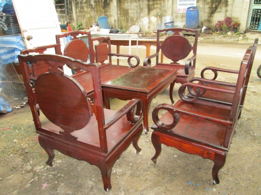 ขายชุดรับแขกไม้มะค่าชุดใหญ่