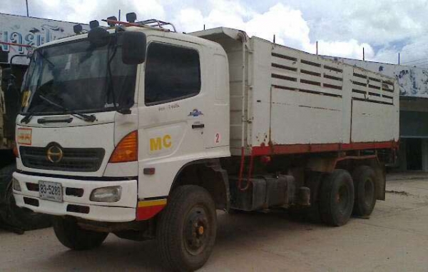 10ล้อดั้มHINO MEGA 320 UROII ปี48 ดั้มเสรี มีระบบลากลูก