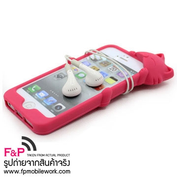เคสซิลิโคน iPhone 5 แมวเหมียว Hello Deere Diffle Cat 3D