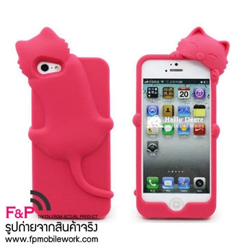 เคสซิลิโคน iPhone 5 แมวเหมียว Hello Deere Diffle Cat 3D