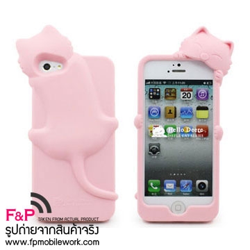 เคสซิลิโคน iPhone 5 แมวเหมียว Hello Deere Diffle Cat 3D