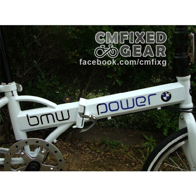 ถูกมาก จักรยานขนาดเล็ก BMW Folding Bike 20นิ้ว 6Speed สีขาว