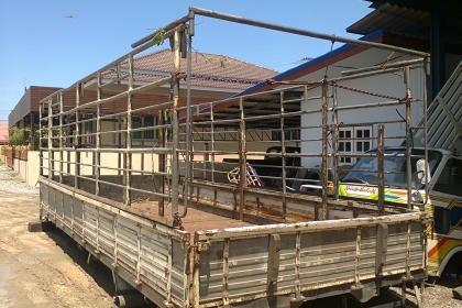 กระบะคาร์โก้ มีคอก 6 ล้อ ยาว 6 เมตร เหล็กทั้งลูก ขายถูกๆๆๆ