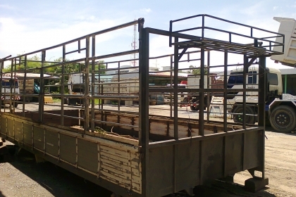 กระบะคาร์โก้ มีคอก 6 ล้อ ยาว 6 เมตร เหล็กทั้งลูก ขายถูกๆๆๆ