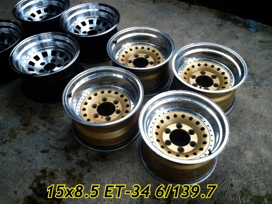 ขายล้อหยดน้ำ VR-II JAPAN ขอบ 15x8.5 ET-34 6/139.7 สีทองขอบเงา ออฟลึกๆ ครับ