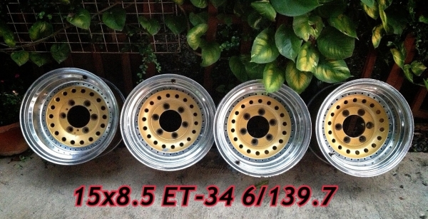 ขายล้อหยดน้ำ VR-II JAPAN ขอบ 15x8.5 ET-34 6/139.7 สีทองขอบเงา ออฟลึกๆ ครับ