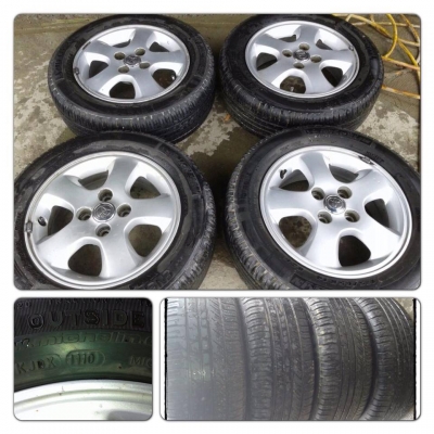 ขายแม็กเดิม Toyota vios ขอบ14 4รู100+ยาง ราคา 3,200 บ. ถูกมาก