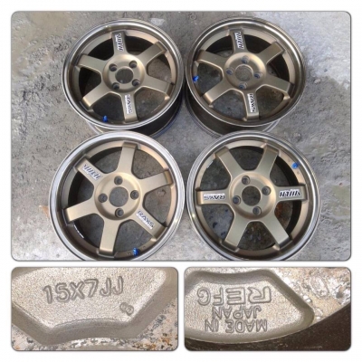 ขายแม็กมือ2 TE37 ขอบ15 4รู100 กว้าง7ออฟ38 ราคา 8,500 B ถูก