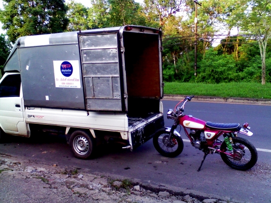 หนุ่ม ปราจีน : ส่ง GL100 แต่ง Tracker ให้ คุณจิรวัฒน์ อ.แสวงหา จ.อ่างทอง