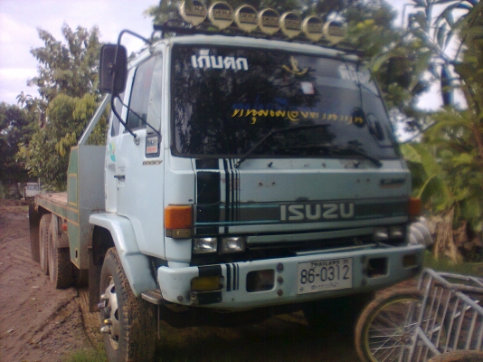 ขายรถบรรทุกท้ายลาด ISUZU จัมโบ้ทั้งคัน เครื่อง 6BD1 วางหัว ร็อคกี้ เบรคทิพฟี่ ใช้ลาก PC 200 320ได้เรย