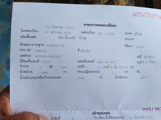 ขายอีซูซุ 6 ล้อ NPR เครื่ิอง 4BD1-110 แรงม้า จดทะเบียปี2548 แจ้ง ม.79 แล้ว รถสภาพสวยพร้อมใช้งาน เครื