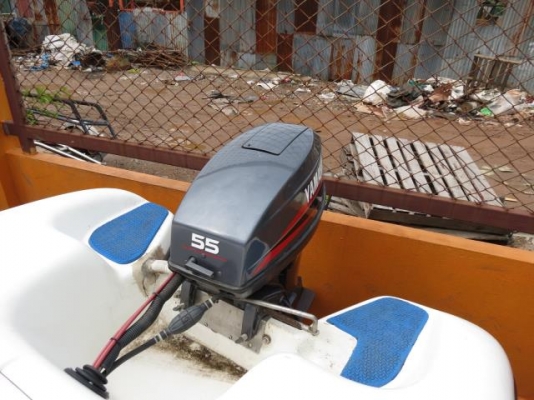 @@@!!!ขายเรือสปั๊ดโบ๊ทสภาพสวย พร้อมใช้งาน เครื่องติดท้าย YAMAHA 55 แรง 2 จังหวะ!!!@@@