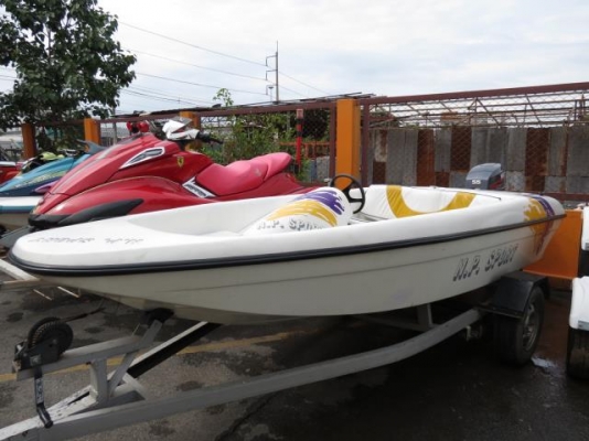 @@@!!!ขายเรือสปั๊ดโบ๊ทสภาพสวย พร้อมใช้งาน เครื่องติดท้าย YAMAHA 55 แรง 2 จังหวะ!!!@@@