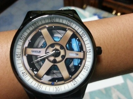 ขายนาฬิกาล้อแม็ก Volk Rays Racing TE37 เลสดำ ตัวล้อน้ำตาลใหม้