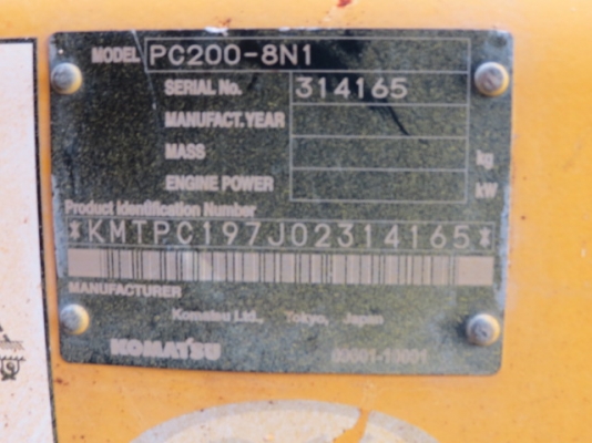 นางฟ้าครับ ขายรถขุด KOMATSU PC200-8YN1 sn:J02314165Yr.2008,Hr.4834,เก๋งสวย บอร์ดี้ไม่ช้ำ สภาพดีมากๆๆๆๆครับ เต็มทุกอย่าง ราคาไม่สูงครับโทรมานะ 085-9049669