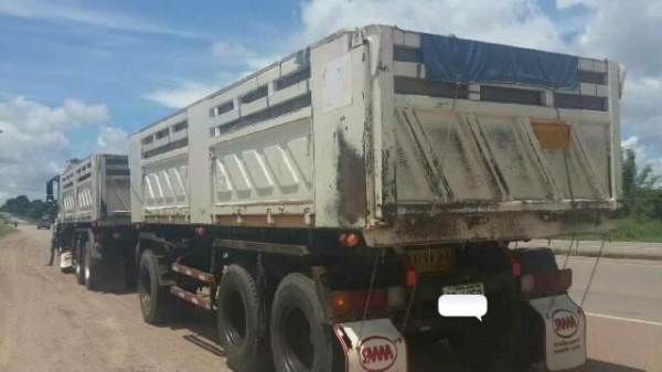 ขายรถ 22 ล้อพ่วงแม่-ลูกดัมพ์ ISUZU DECA 360 ปี 2553 ลูกพ่วง 3 คานแท้ดัมพ์กระบะสามมิตรลอนเฉียงคอกเสมอหัว ราคา 3200000
