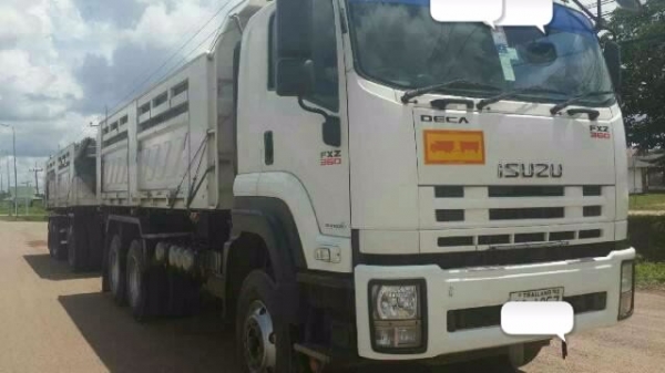 ขายรถ 22 ล้อพ่วงแม่-ลูกดัมพ์ ISUZU DECA 360 ปี 2553 ลูกพ่วง 3 คานแท้ดัมพ์กระบะสามมิตรลอนเฉียงคอกเสมอหัว ราคา 3200000