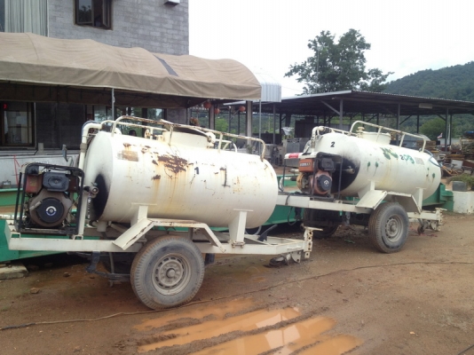 ขายเทรนเลอร์ถังน้ำขนาด 2000 ลิตร+ปั้มน้ำ เครื่องดีเซล พร้อมใช้งาเหลือเพียง 1 ชุด