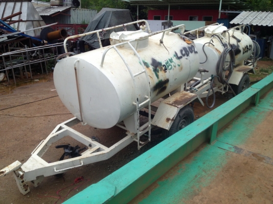 ขายเทรนเลอร์ถังน้ำขนาด 2000 ลิตร+ปั้มน้ำ เครื่องดีเซล พร้อมใช้งาเหลือเพียง 1 ชุด