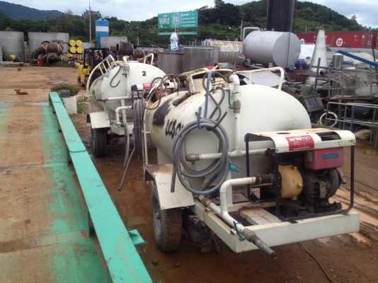 ขายเทรนเลอร์ถังน้ำขนาด 2000 ลิตร+ปั้มน้ำ เครื่องดีเซล พร้อมใช้งาเหลือเพียง 1 ชุด