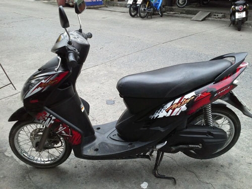 MIO ไฟคู่ ปี 52 สีดำ แดง ลายนินจา รถบ้านสวยมาก สภาพเดิมๆ เครื่องแน่น ไม่หลวม ไม่มีควัน เอกสารครบถ้วน