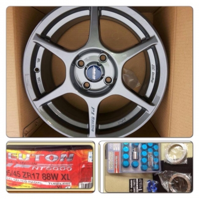 ขายล้อแม็กใหม่100\% ลาย P1 ก้านตรง ขอบ15 4 รู100 ราคา 8,700 บาท พร้อมใส่ ของแถมเพียบ