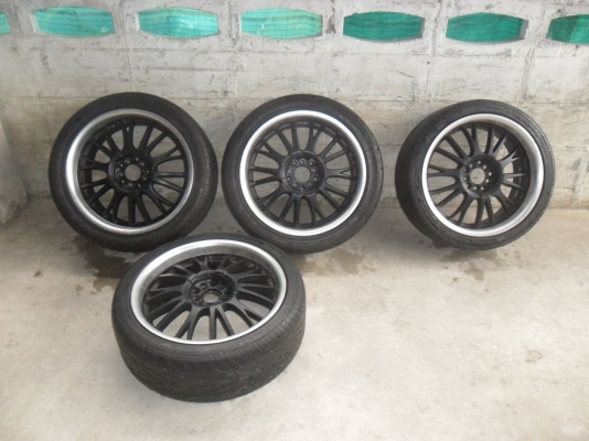 ล้อแม็ก 18นิ้ว 5รู100/114 พร้อมยาง 225/40R18ปี10 สวยๆ 4 ล้อ ลดราคาเหลือ 7700 บาท