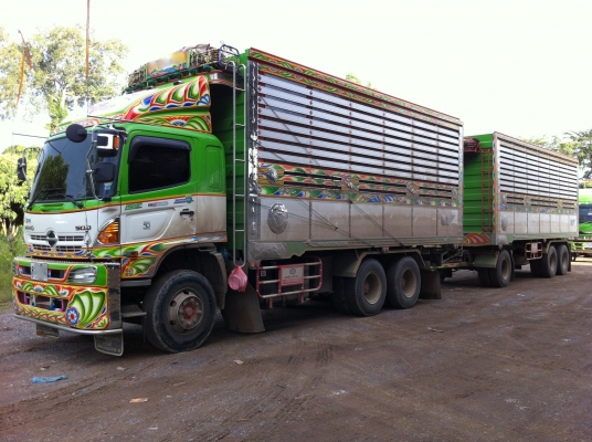 ขายรถพ่วง 22 ล้อ 2 เพลา แม-ลูก กระบะเนียมคอกเกษตรดั้ม HINO FM2P-380 ซีรี้ 500 ปี.56 ขายดาวน์ รถ7 เดือน สนใจโทร