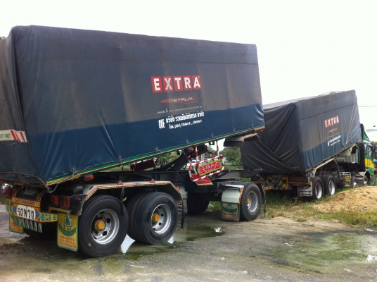 ขายรถพ่วง 24 ล้อ 2 เพลา แม่-ลูก กระบะเนียมคอกเกษตรดั้ม อู่.ซุ่นชัย HINO PROFIA K13C-360 แรง เกียร์ 7 เกียร์ รถสวย