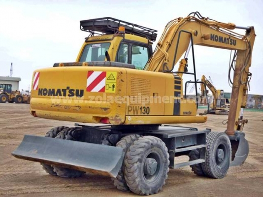 รถแบคโฮ 1997 Komatsu PW130-6K เครื่องจักรมือสองจากต่างประเทศ สภาพสวย เอกสารพร้อมโอน ชั่วโมงทำงาน 9,923 ชม.