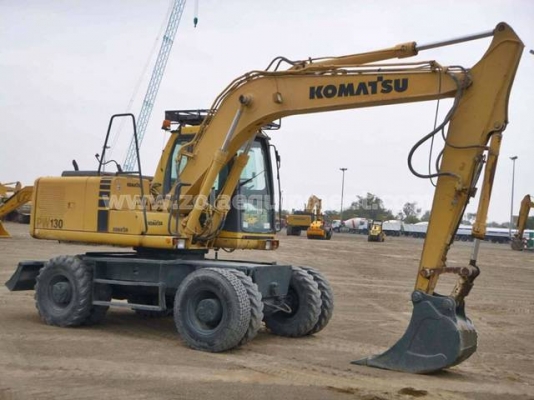 รถแบคโฮ 1997 Komatsu PW130-6K เครื่องจักรมือสองจากต่างประเทศ สภาพสวย เอกสารพร้อมโอน ชั่วโมงทำงาน 9,923 ชม.