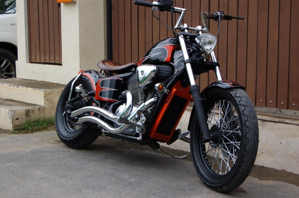 ขาย Steed 400 แต่ง Old School มันๆ (ทะเบียนโอน)