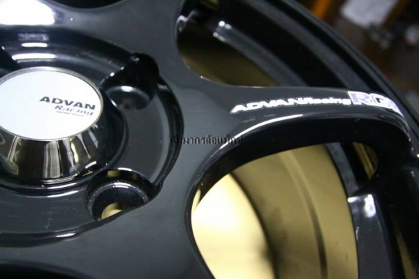 แม็กซ์ใหม่15" Advan Rg3 สีดำเงา 4รู100 กว้าง6.5 ออฟ38