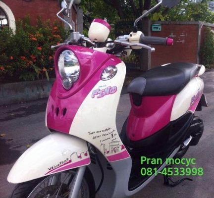 ขายyamaha fino สีชมพูขาว ปี2555