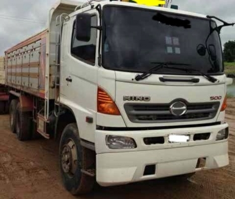 HINO MEGA SERIES 500 - 344 HP EURO3 ปี 53 รถพ่วงแม่+ลูก กระบะดั๊มพ์มิเนียมของเสรีชัยสวยจัดทั้งแม่ทั้งลูก ลูก 3 เพลาดั๊มพ์ความยาว 6.80 เมตร เครื่องแน่นแรงดี ภายในเก๋งสวยครบพร้อม CD MP3 แอร์เย็น พ.เพาเวอร์ ก.ไฟฟ้า ระบบเบรคทริ๊ปฟี้ครบครัน ช่วงล่างแน่นยางสภาพ
