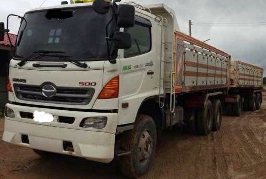 HINO MEGA SERIES 500 - 344 HP EURO3 ปี 53 รถพ่วงแม่+ลูก กระบะดั๊มพ์มิเนียมของเสรีชัยสวยจัดทั้งแม่ทั้งลูก ลูก 3 เพลาดั๊มพ์ความยาว 6.80 เมตร เครื่องแน่นแรงดี ภายในเก๋งสวยครบพร้อม CD MP3 แอร์เย็น พ.เพาเวอร์ ก.ไฟฟ้า ระบบเบรคทริ๊ปฟี้ครบครัน ช่วงล่างแน่นยางสภาพ