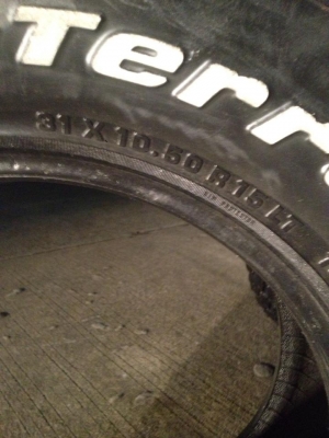 ขายยาง BF ALLTERRAIN 31*10.5*15  1ชุด ดอกหนาๆเลยครับถูกๆ