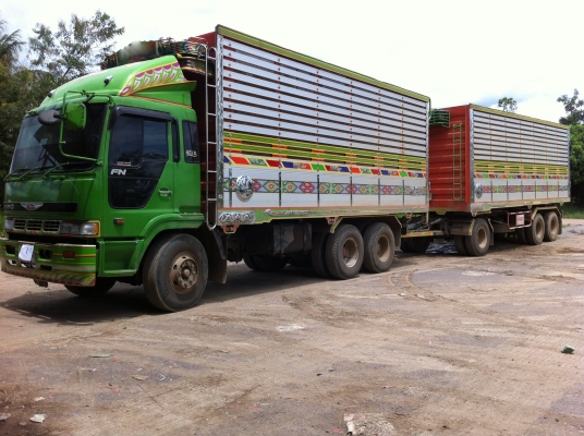 ขายรถพ่วง 22 ล้อ 2 เพลา แม่-ลูก กระบะเนียมคอกเกษตรดั้ม HINO PROFIA-P11C-เกียรืคูเลอร์ไดร์ ปี.55 รถสวยมากๆ สนใจจองเลย